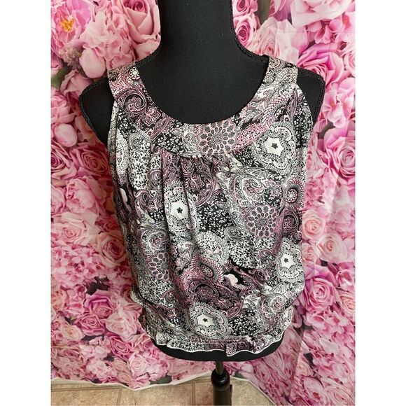 Dress Barn Sleeveless Blouse-PETITE MEDIUM - Picture 1 of 6